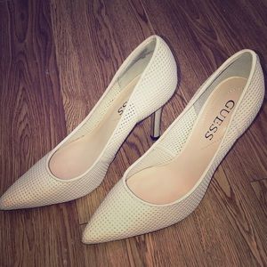 White Guess Heels